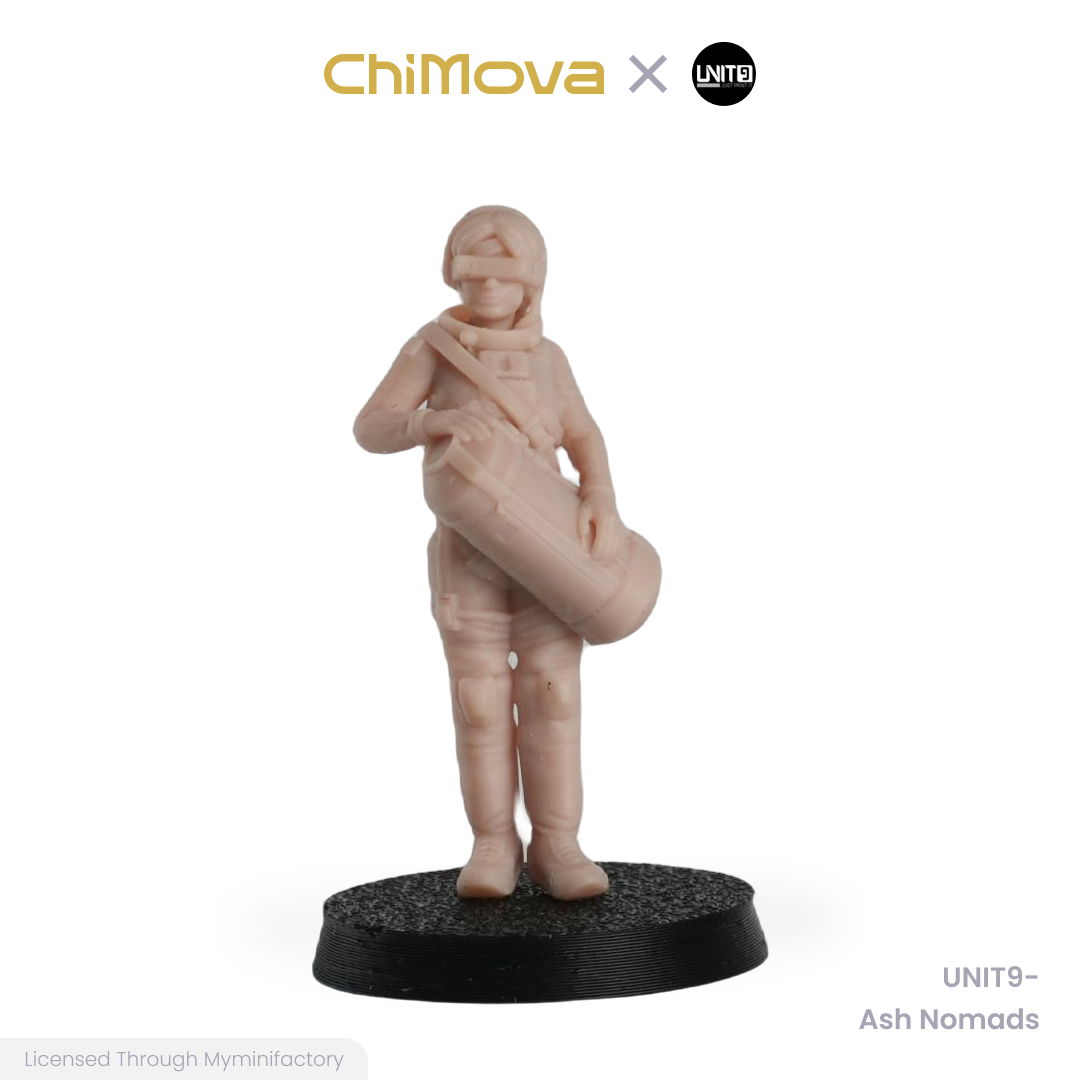 UNIT9 The Zero Ash Nomads unpainted 32mm resin miniature set for DND tabletop gaming and collectors, view 14