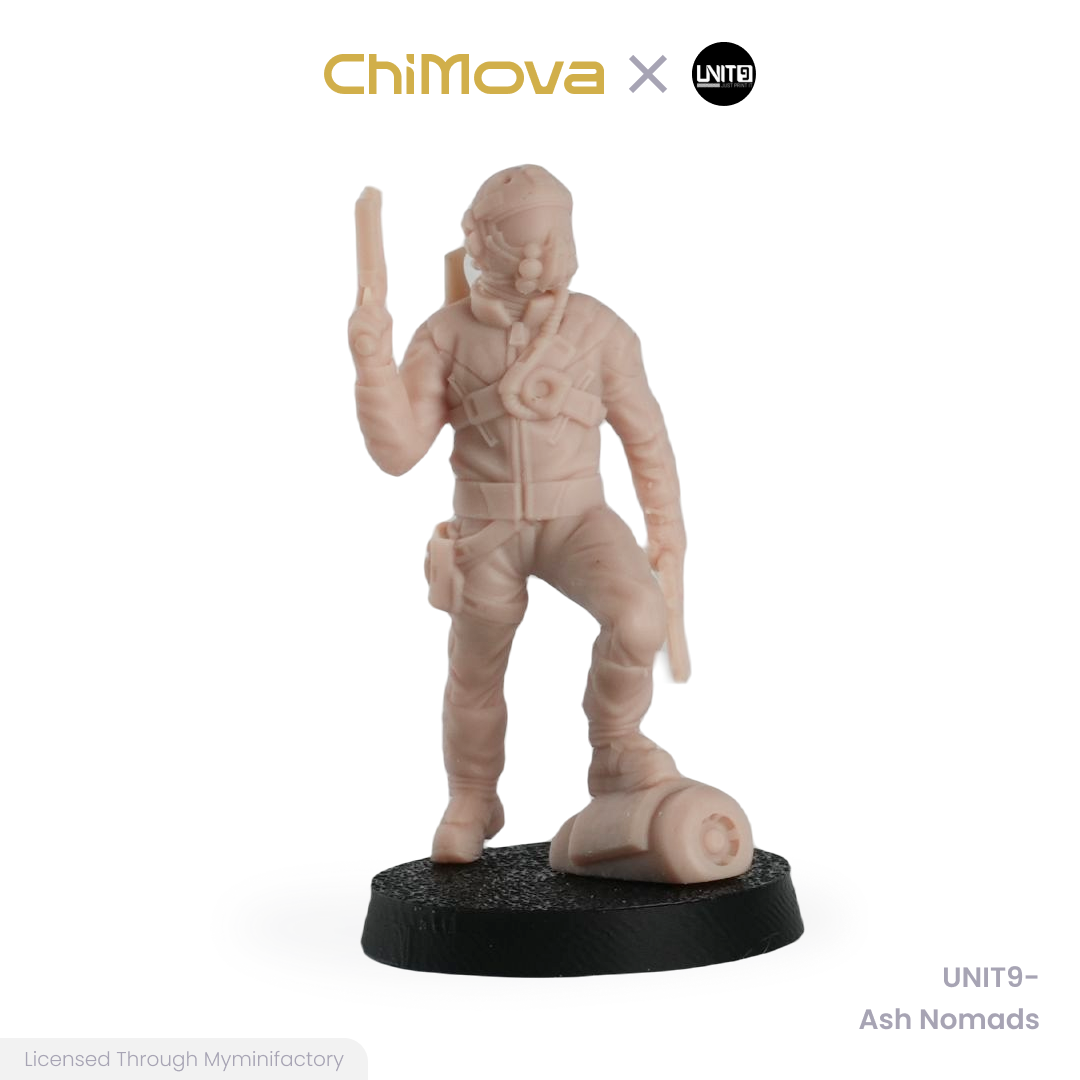 UNIT9 The Zero Ash Nomads unpainted 32mm resin miniature set for DND tabletop gaming and collectors, view 16