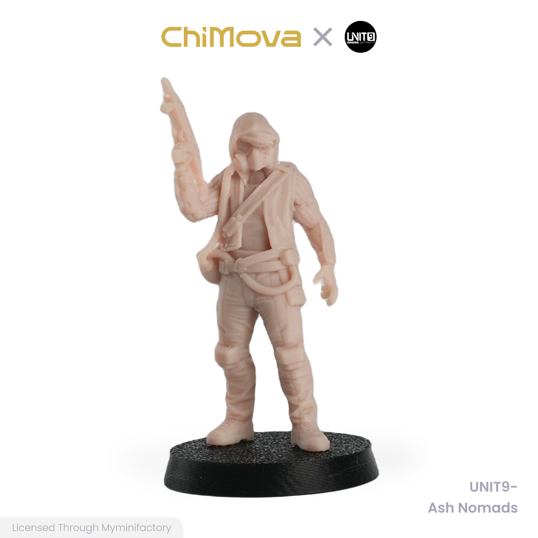 UNIT9 The Zero Ash Nomads unpainted 32mm resin miniature set for DND tabletop gaming and collectors, view 17