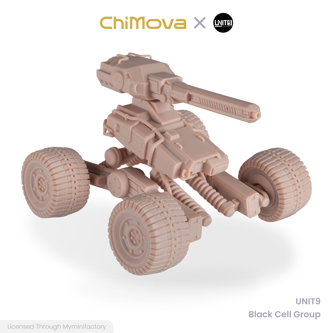 UNIT9 Black Cell Group unpainted 32mm resin miniature set for DND tabletop gaming and collectors, view 3