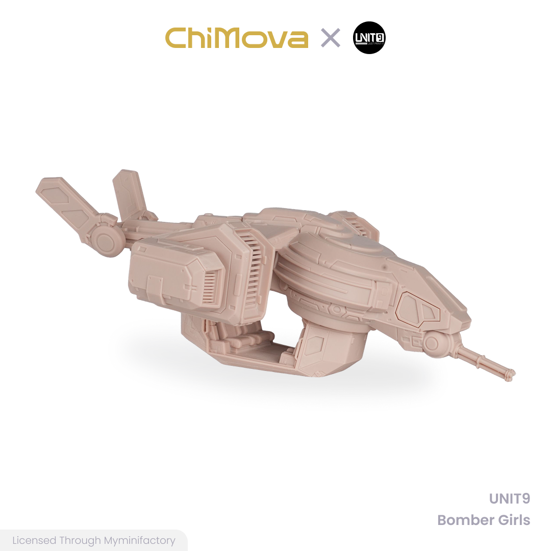 UNIT9 Bomber Girls unpainted 32mm resin miniature set for DND tabletop gaming and collectors, view 2