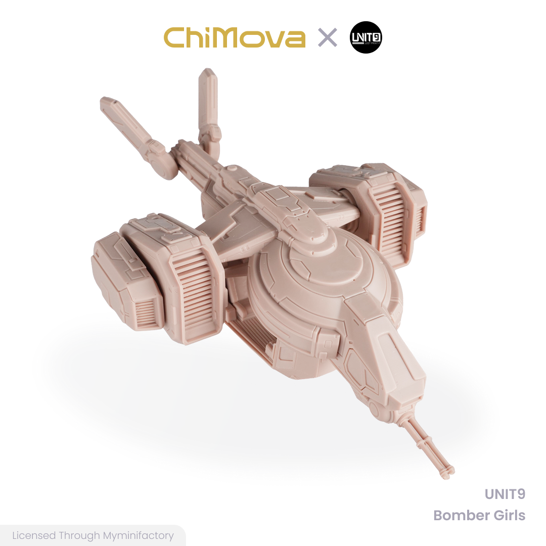 UNIT9 Bomber Girls unpainted 32mm resin miniature set for DND tabletop gaming and collectors, view 3