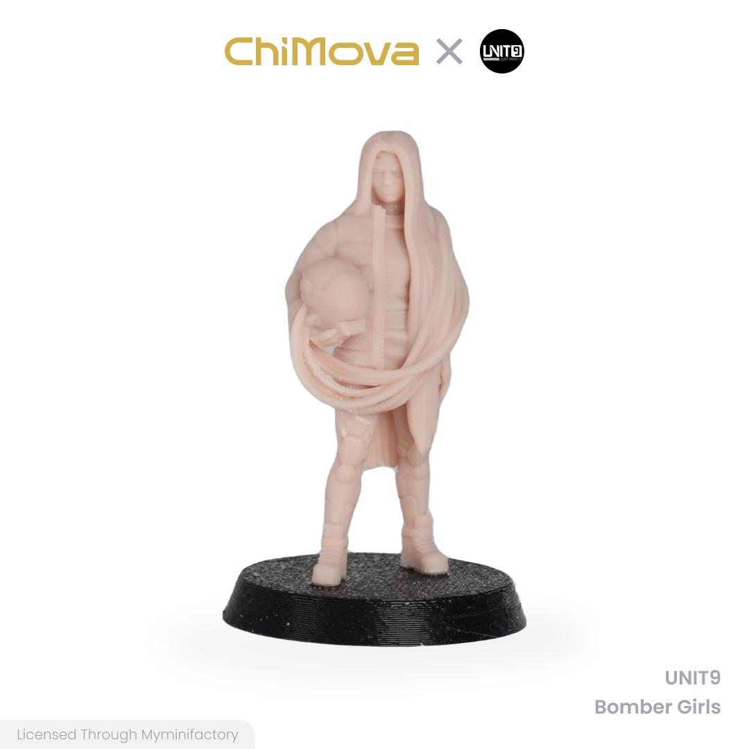 UNIT9 Bomber Girls unpainted 32mm resin miniature set for DND tabletop gaming and collectors, view 5