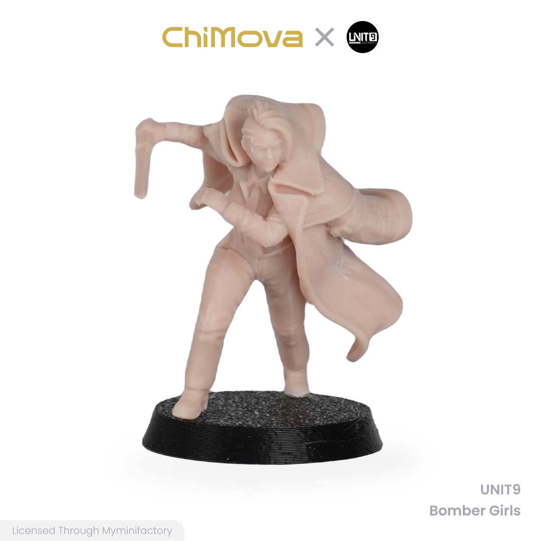 UNIT9 Bomber Girls unpainted 32mm resin miniature set for DND tabletop gaming and collectors, view 11