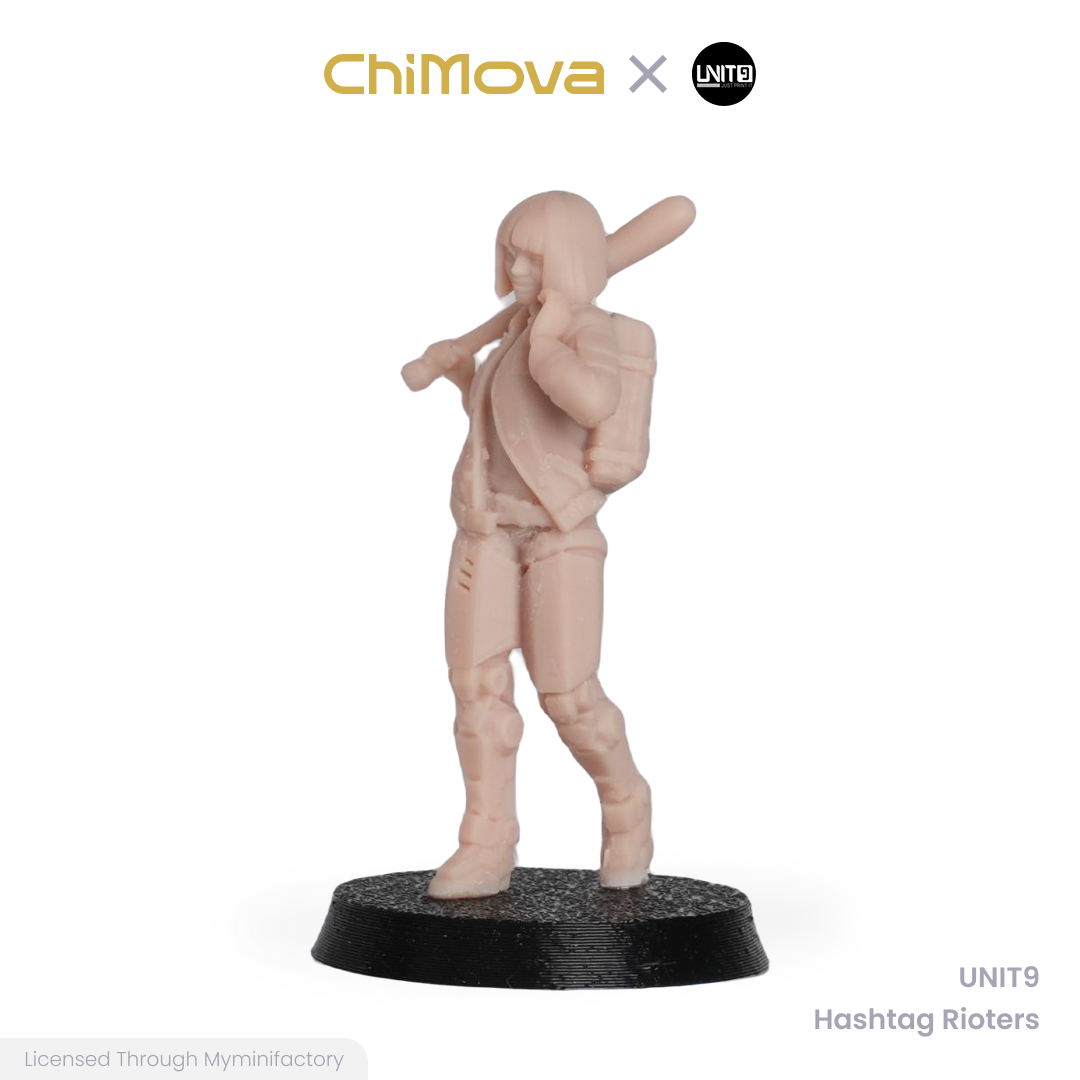 UNIT9: Hashtag Rioters - Unpainted 32mm Resin Miniature Set for War Games