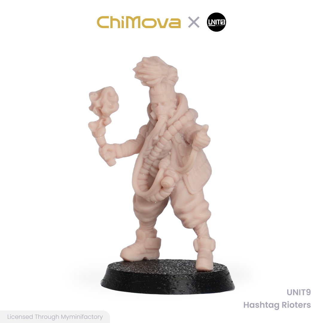 UNIT9: Hashtag Rioters - Unpainted 32mm Resin Miniature Set for War Games