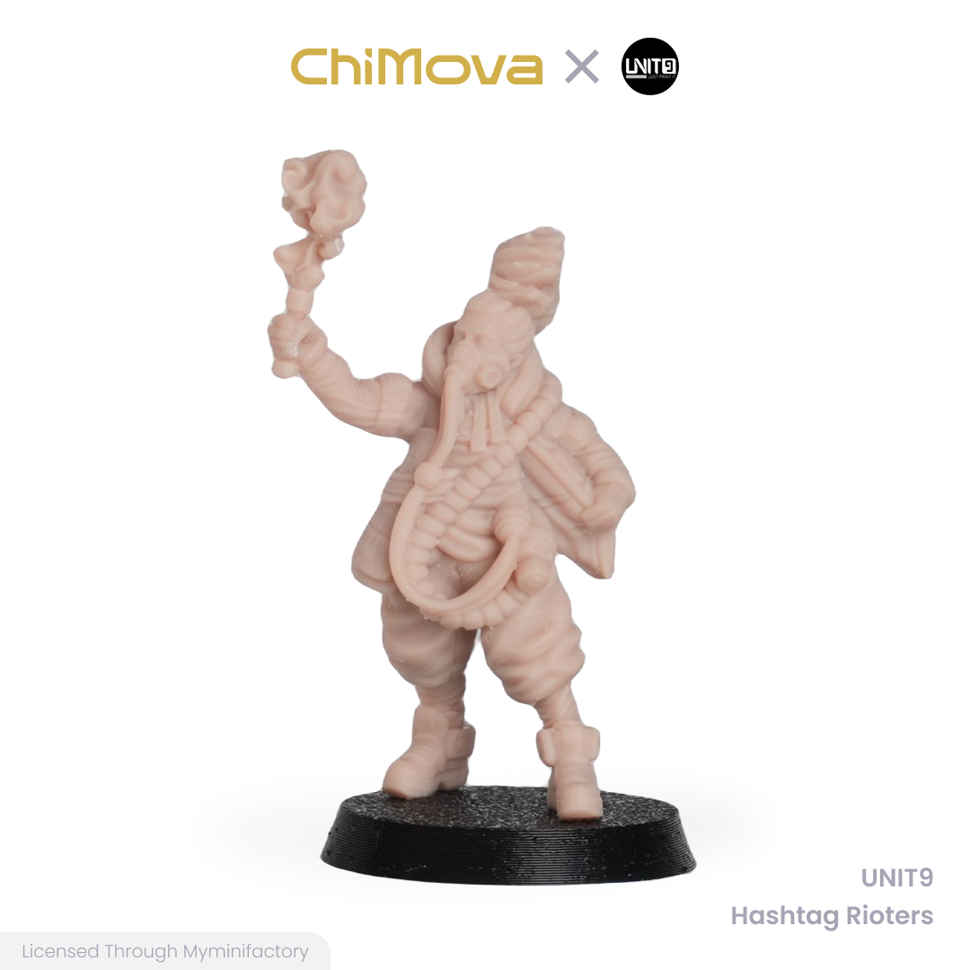 UNIT9: Hashtag Rioters - Unpainted 32mm Resin Miniature Set for War Games