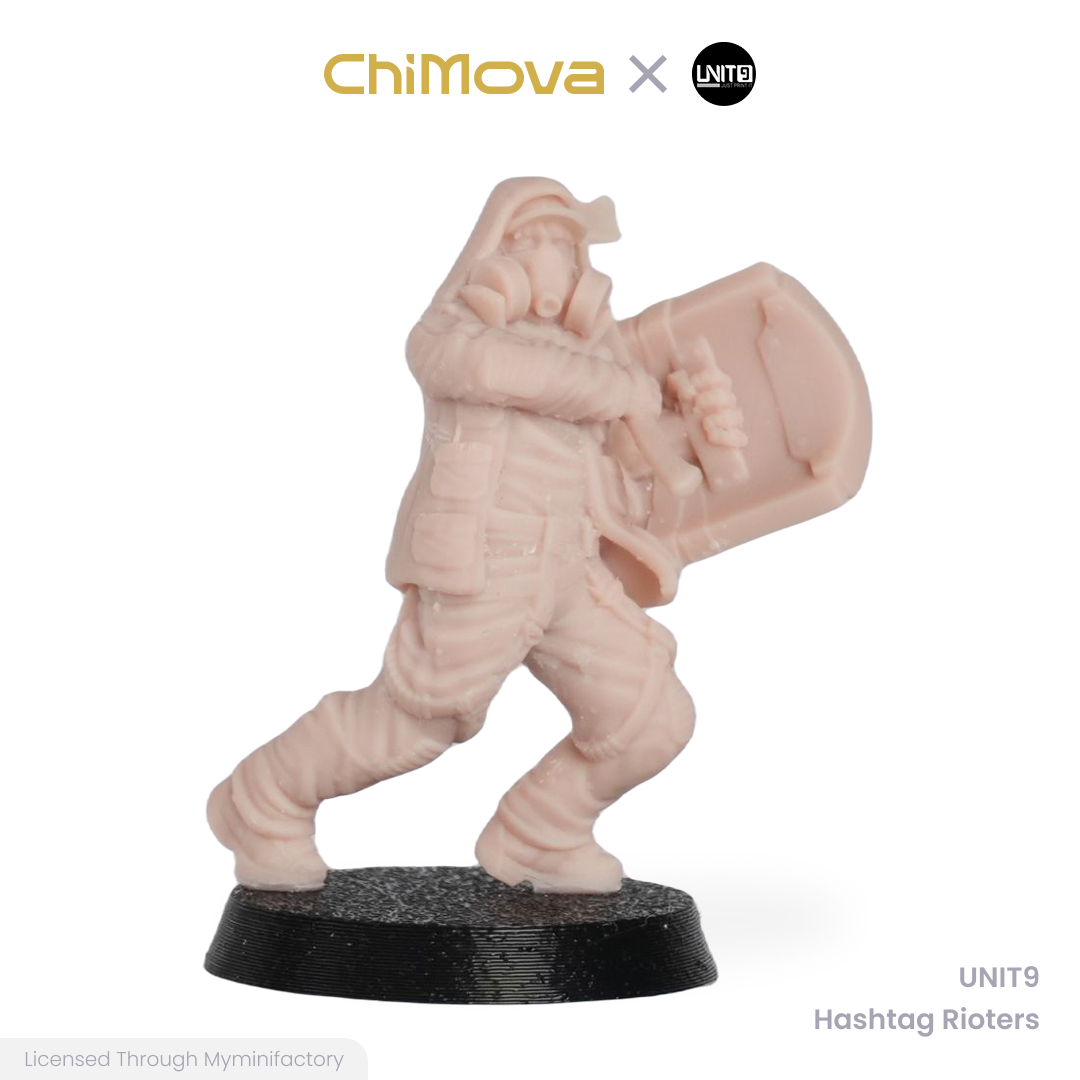 UNIT9: Hashtag Rioters - Unpainted 32mm Resin Miniature Set for War Games
