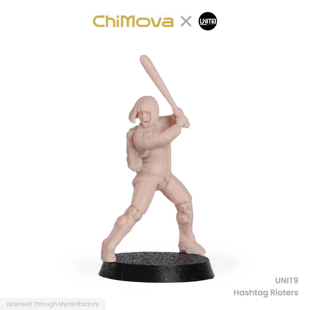 UNIT9: Hashtag Rioters - Unpainted 32mm Resin Miniature Set for War Games