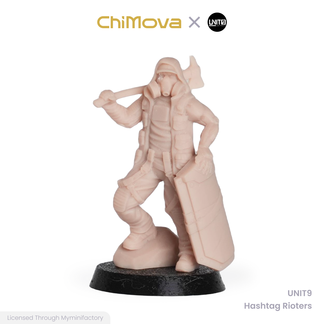 UNIT9: Hashtag Rioters - Unpainted 32mm Resin Miniature Set for War Games