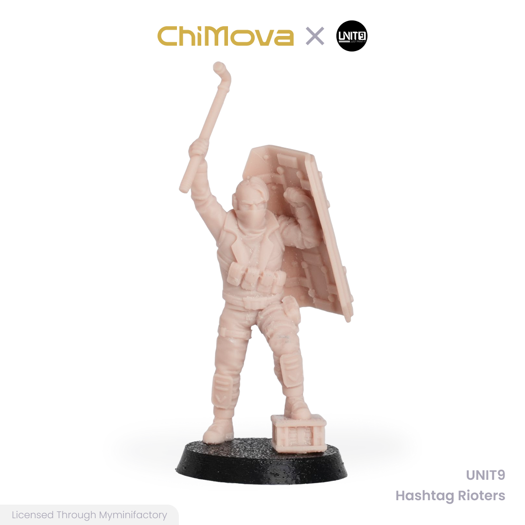 UNIT9: Hashtag Rioters - Unpainted 32mm Resin Miniature Set for War Games