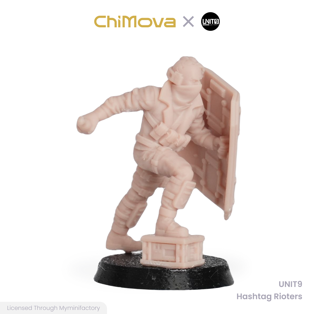 UNIT9: Hashtag Rioters - Unpainted 32mm Resin Miniature Set for War Games