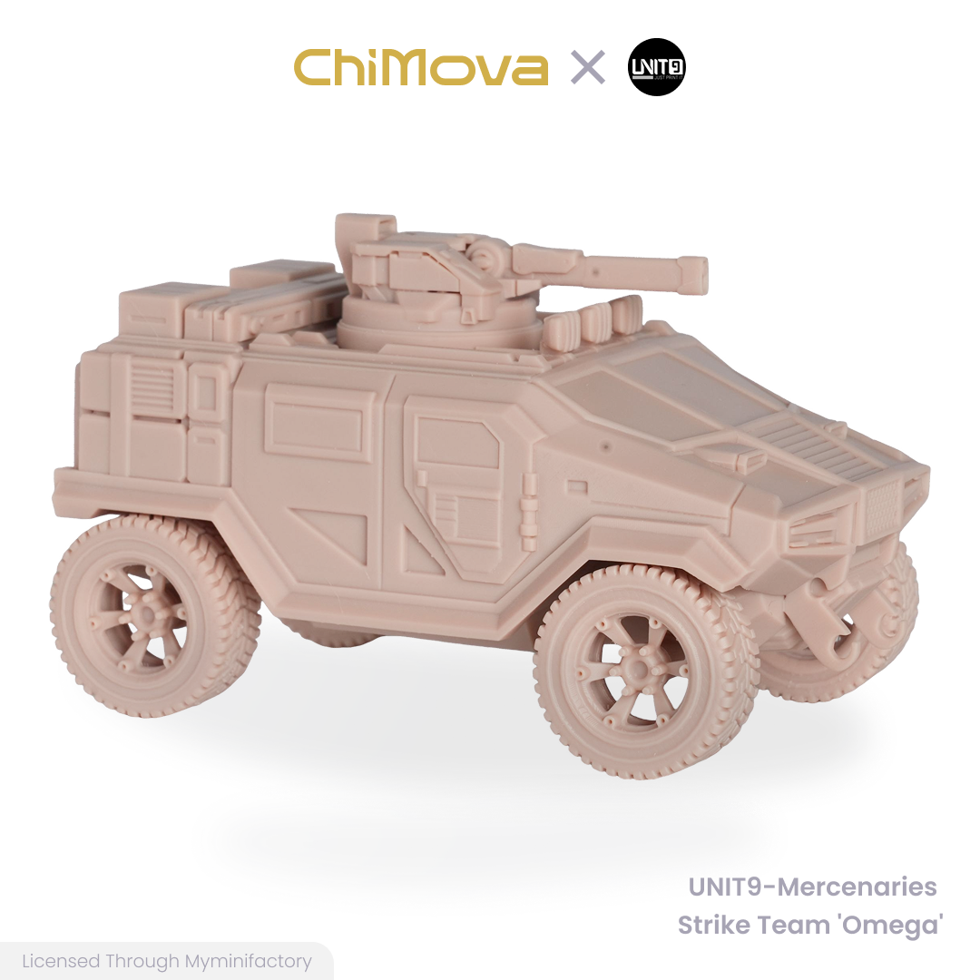 UNIT9 Mercenaries Strike team 'Omega' unpainted 32mm resin miniature set for DND tabletop gaming and collectors, view 5
