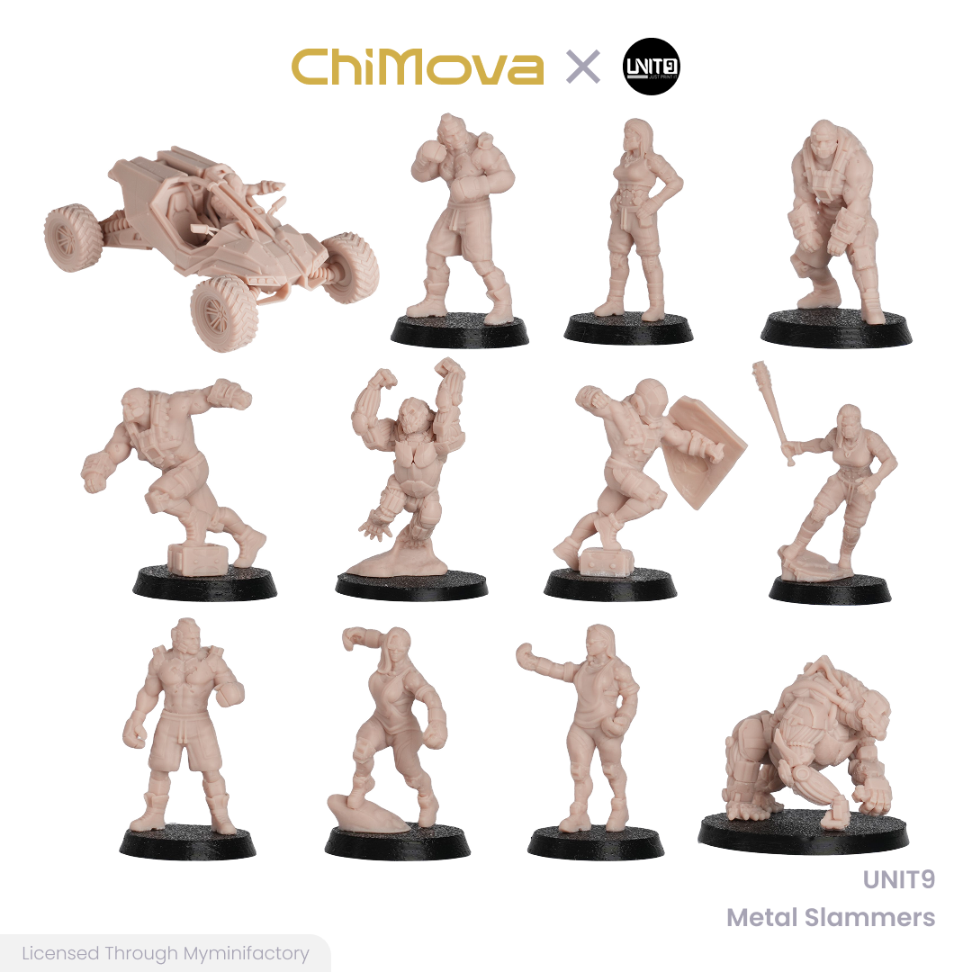 UNIT9: Metal Slammers - Unpainted 32mm Resin Miniature Set for War Games