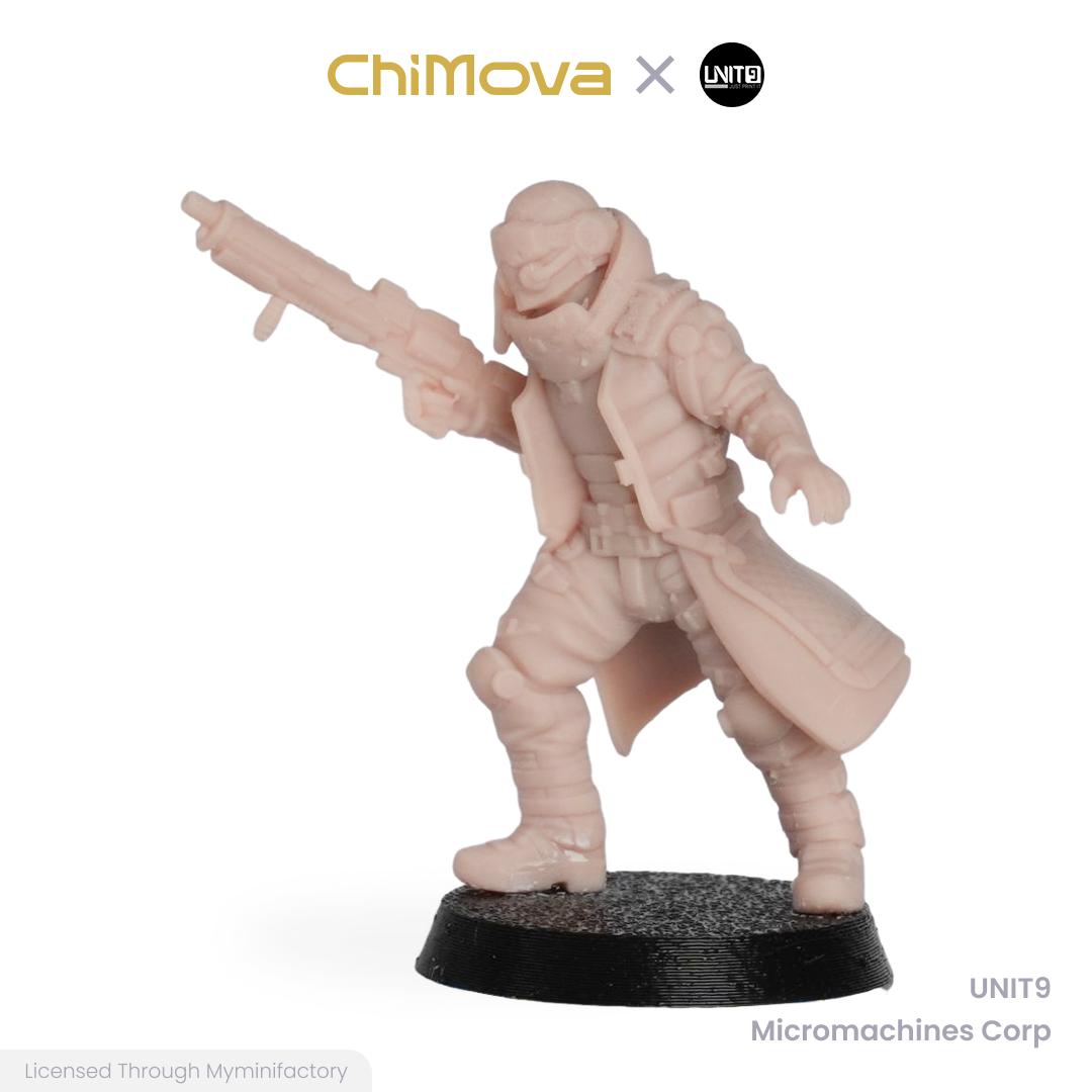 UNIT9: Micromachines Corp. - Unpainted 32mm Resin Miniature Set for War Games