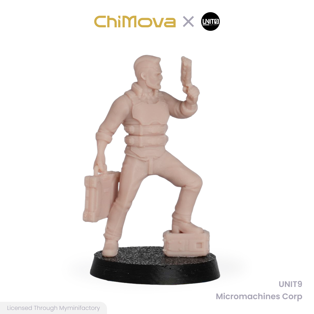 UNIT9: Micromachines Corp. - Unpainted 32mm Resin Miniature Set for War Games
