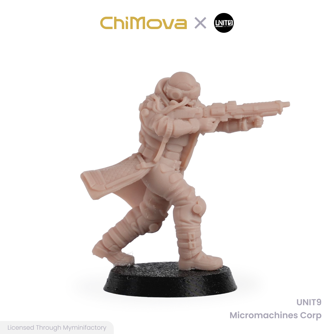 UNIT9: Micromachines Corp. - Unpainted 32mm Resin Miniature Set for War Games