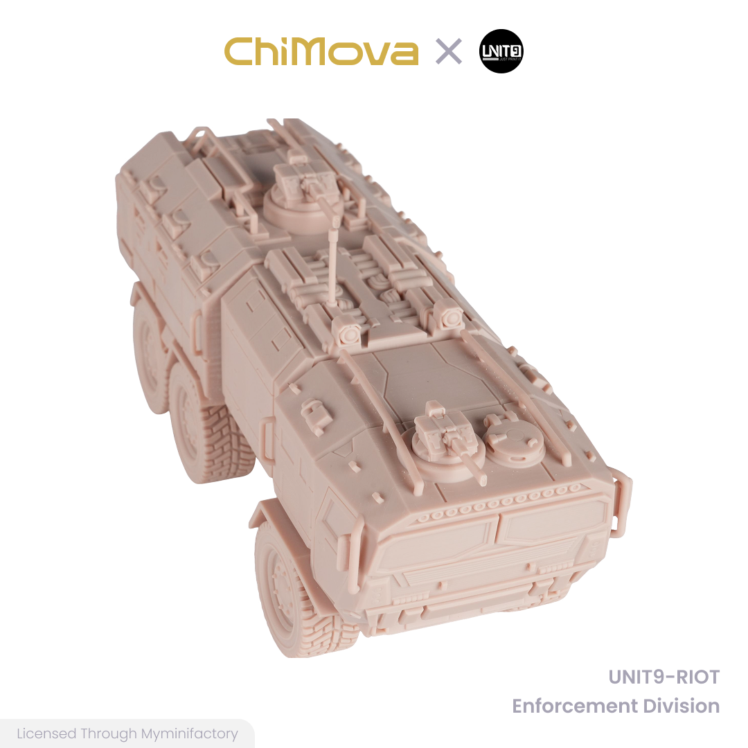 UNIT9: RIOT Enforcement Division - Unpainted 32mm Resin Miniature Set for War Games