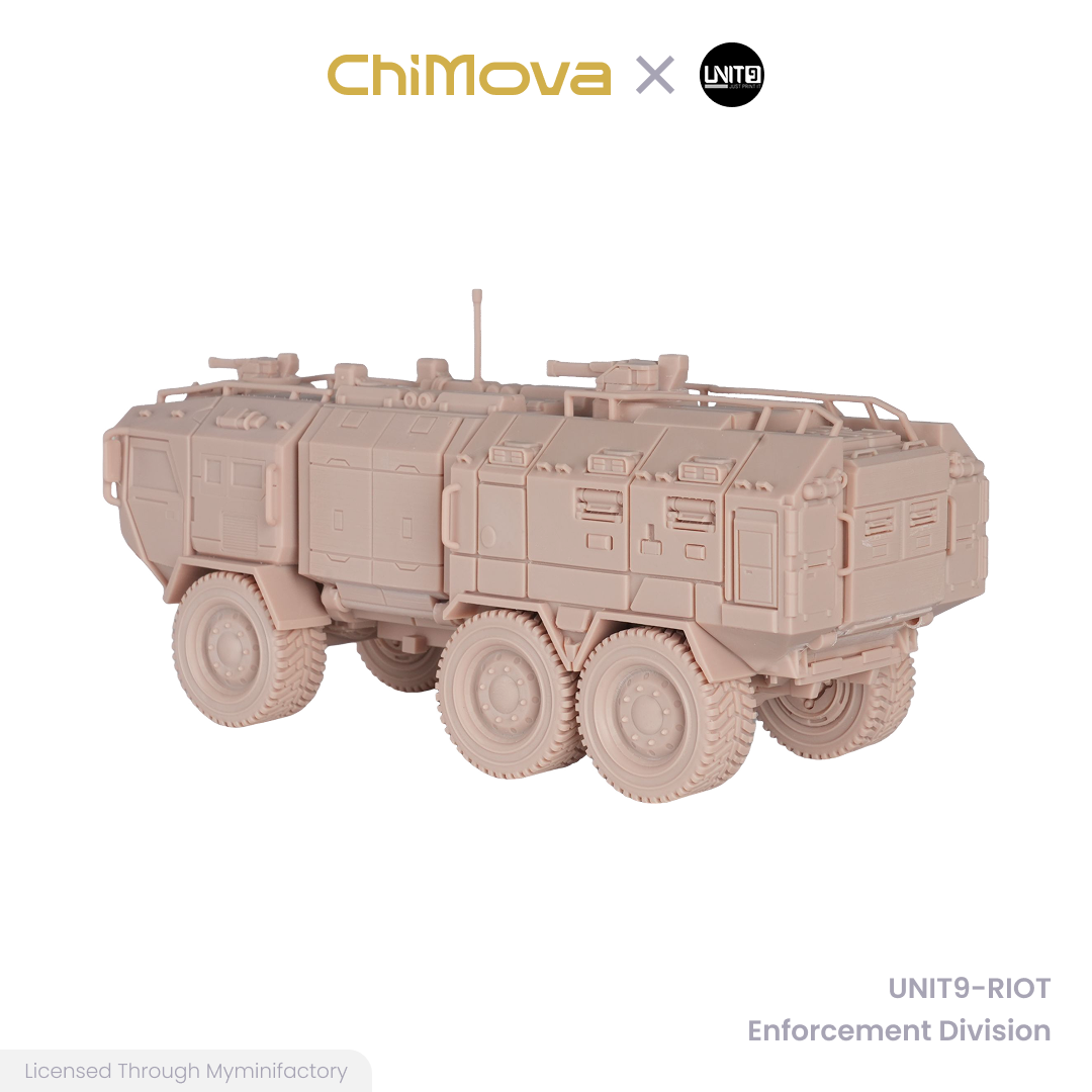 UNIT9: RIOT Enforcement Division - Unpainted 32mm Resin Miniature Set for War Games
