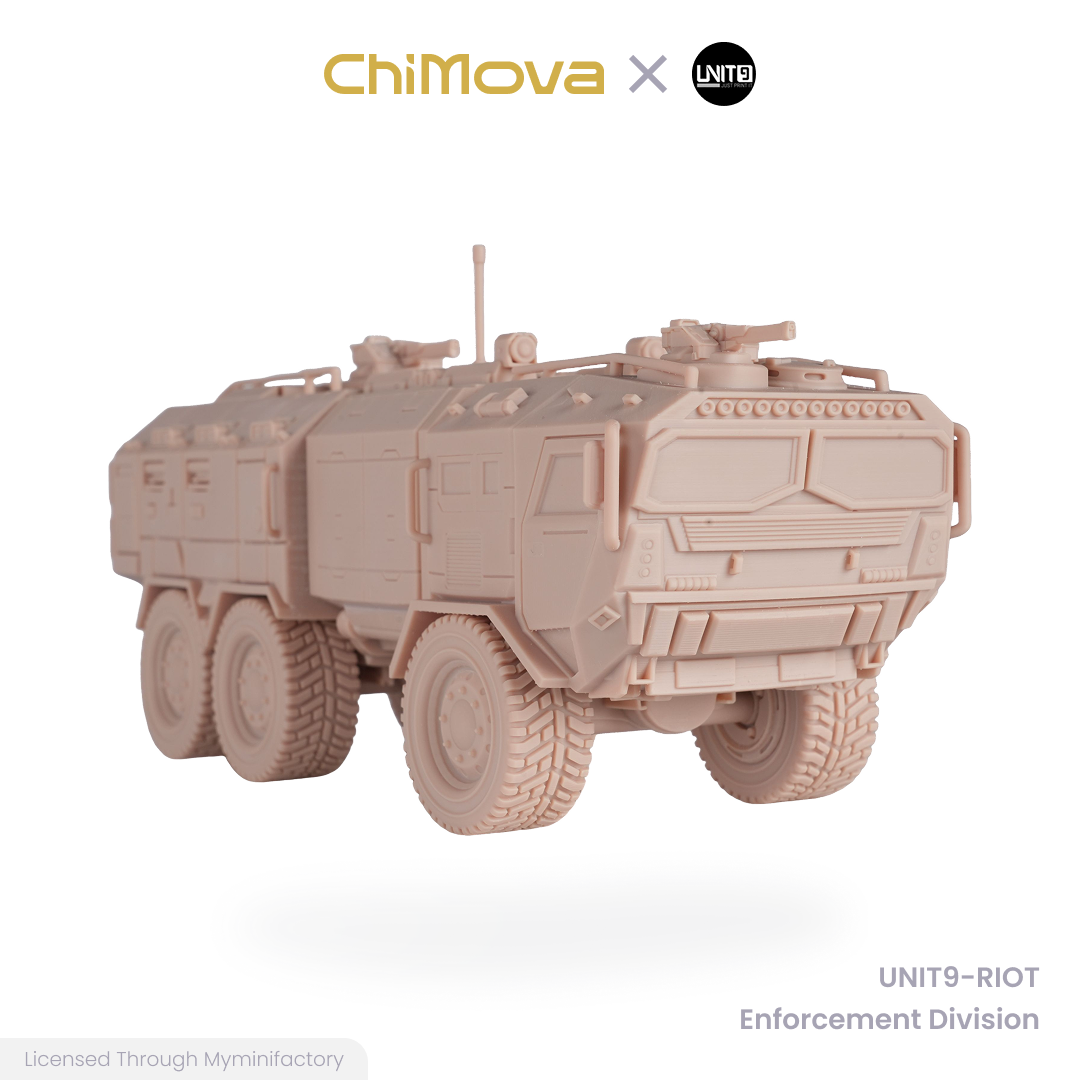 UNIT9: RIOT Enforcement Division - Unpainted 32mm Resin Miniature Set for War Games