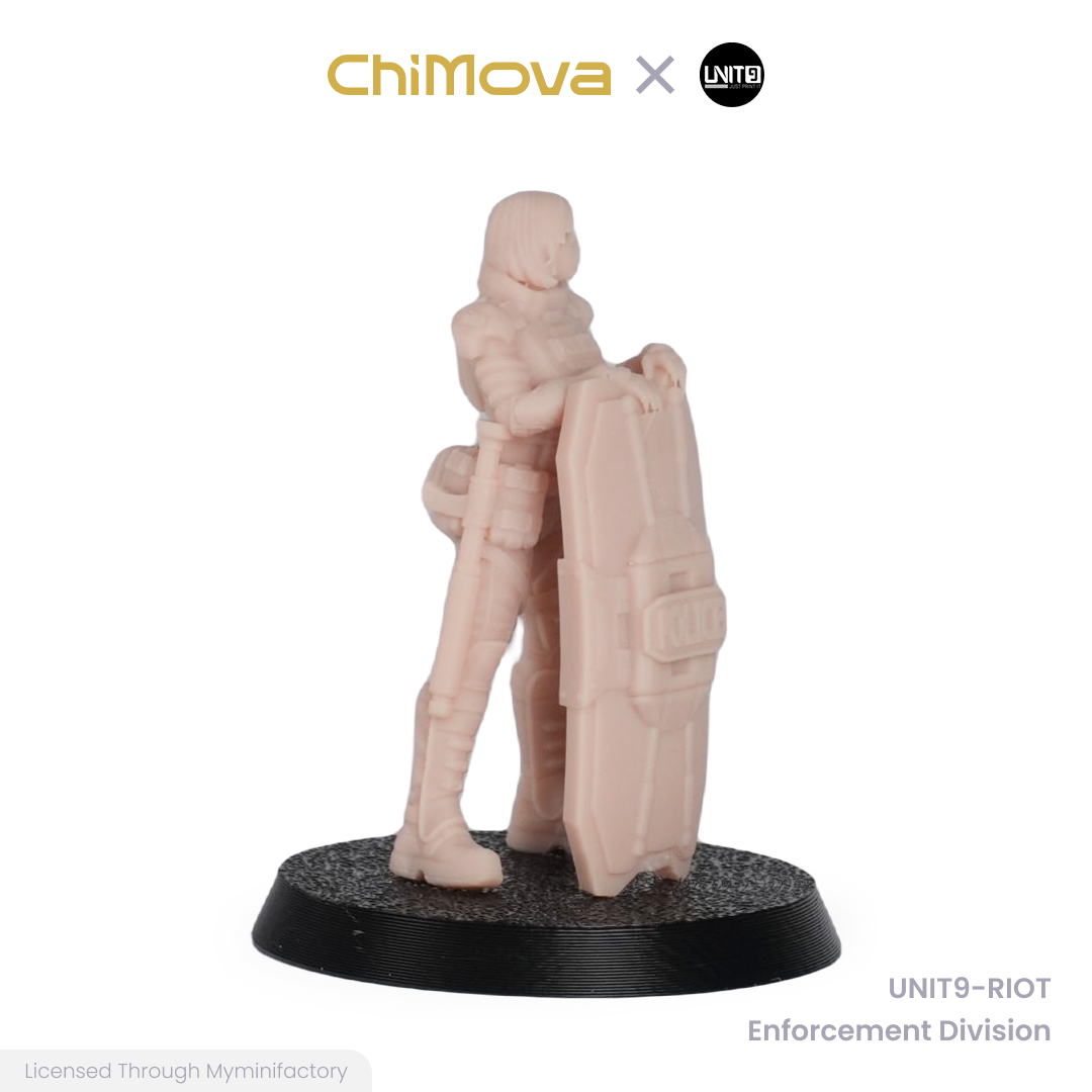 UNIT9: RIOT Enforcement Division - Unpainted 32mm Resin Miniature Set for War Games