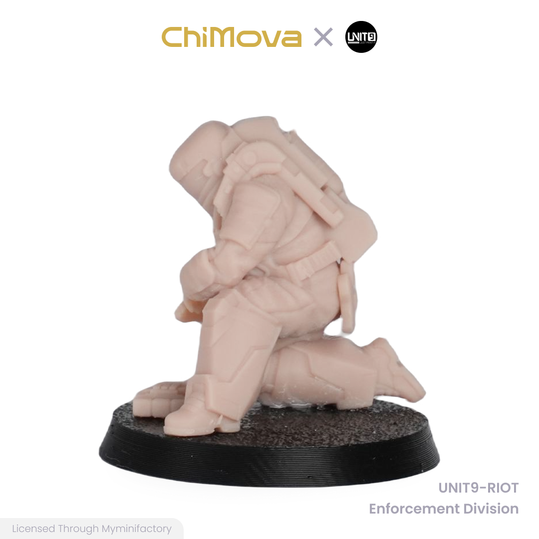 UNIT9: RIOT Enforcement Division - Unpainted 32mm Resin Miniature Set for War Games