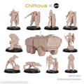 UNIT9: RIOT Enforcement Division - Unpainted 32mm Resin Miniature Set for War Games