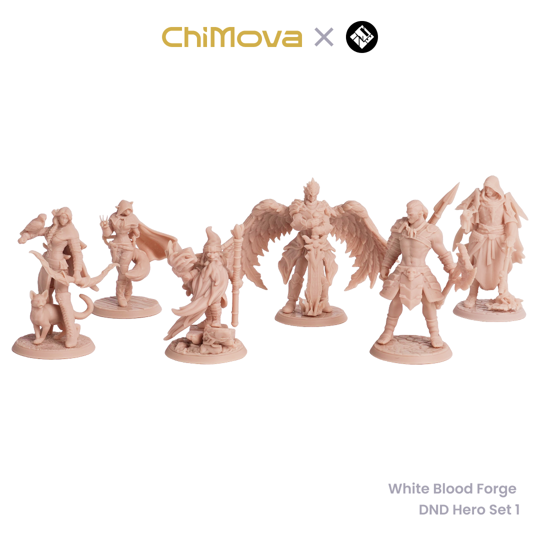 White Blood Forge: DND Hero Set 1 - Unpainted Resin Miniature Set for DND & TRPG product image 6