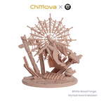 White Blood Forge: Myriad-Sword Maiden - Unpainted Resin Miniature for DND & TRPG product image 1