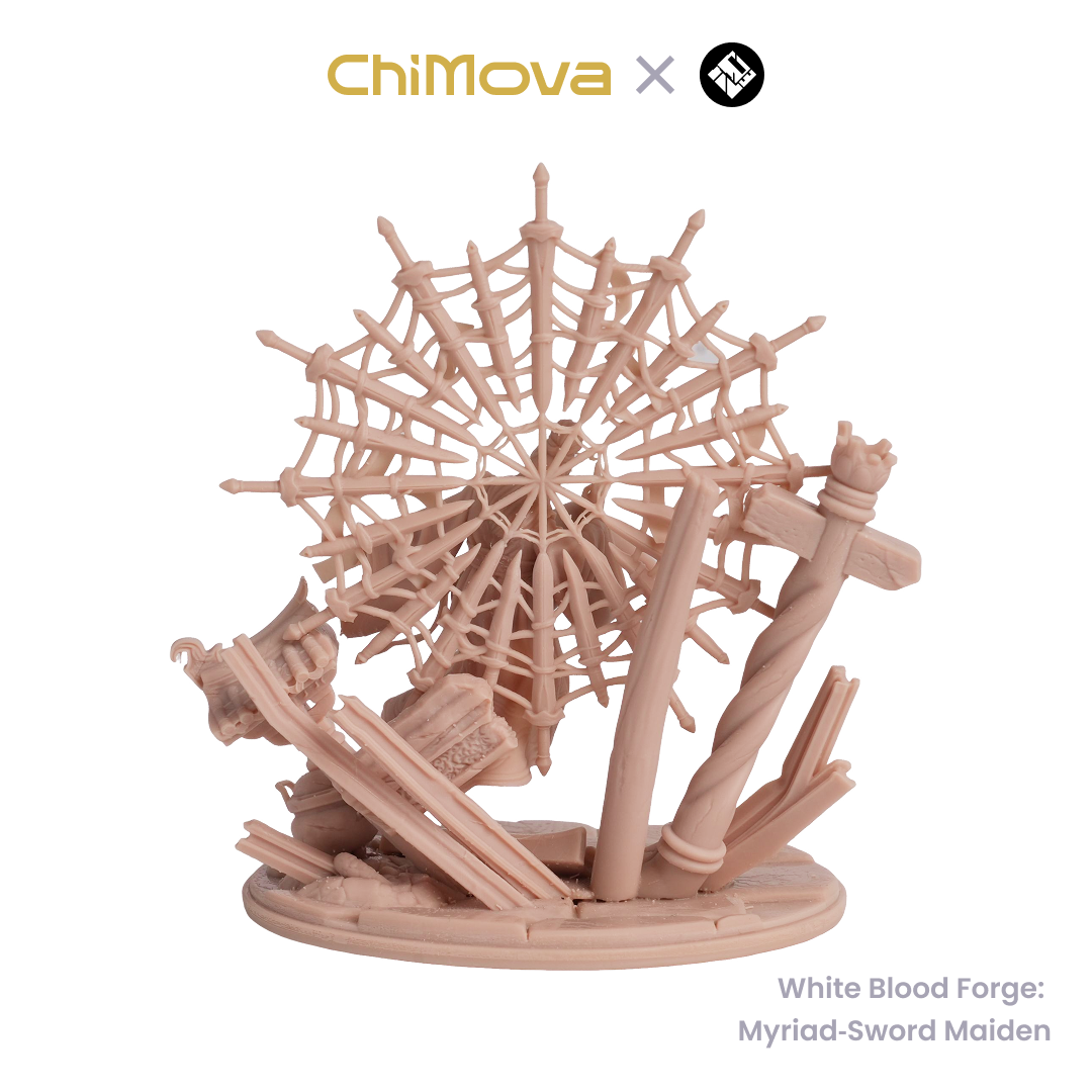 White Blood Forge: Myriad-Sword Maiden - Unpainted Resin Miniature for DND & TRPG product image 2