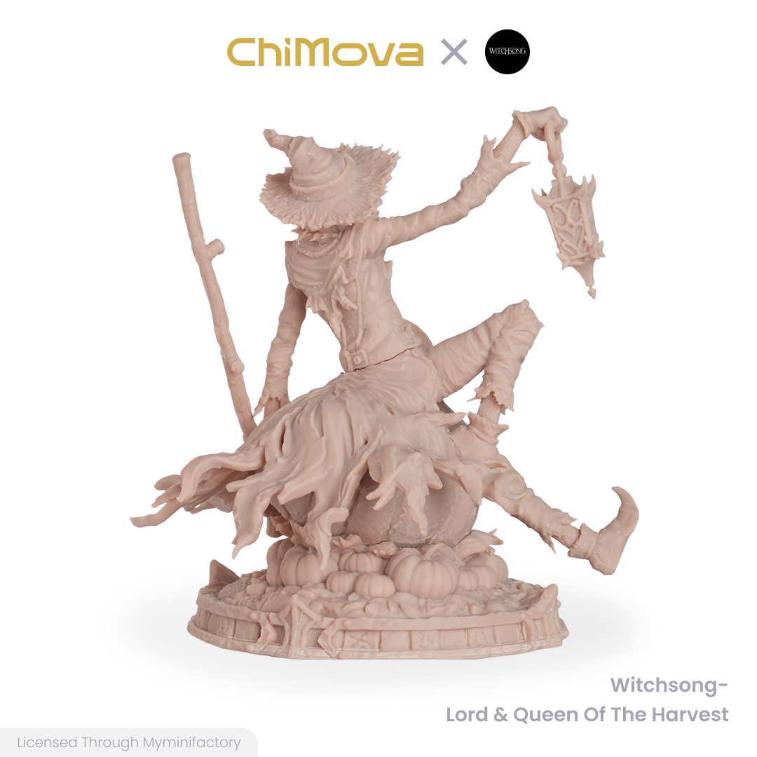 Witchsong Miniatures: Lord & Queen of the Harvest - Unpainted 100mm Resin Miniatures for DND & TRPG