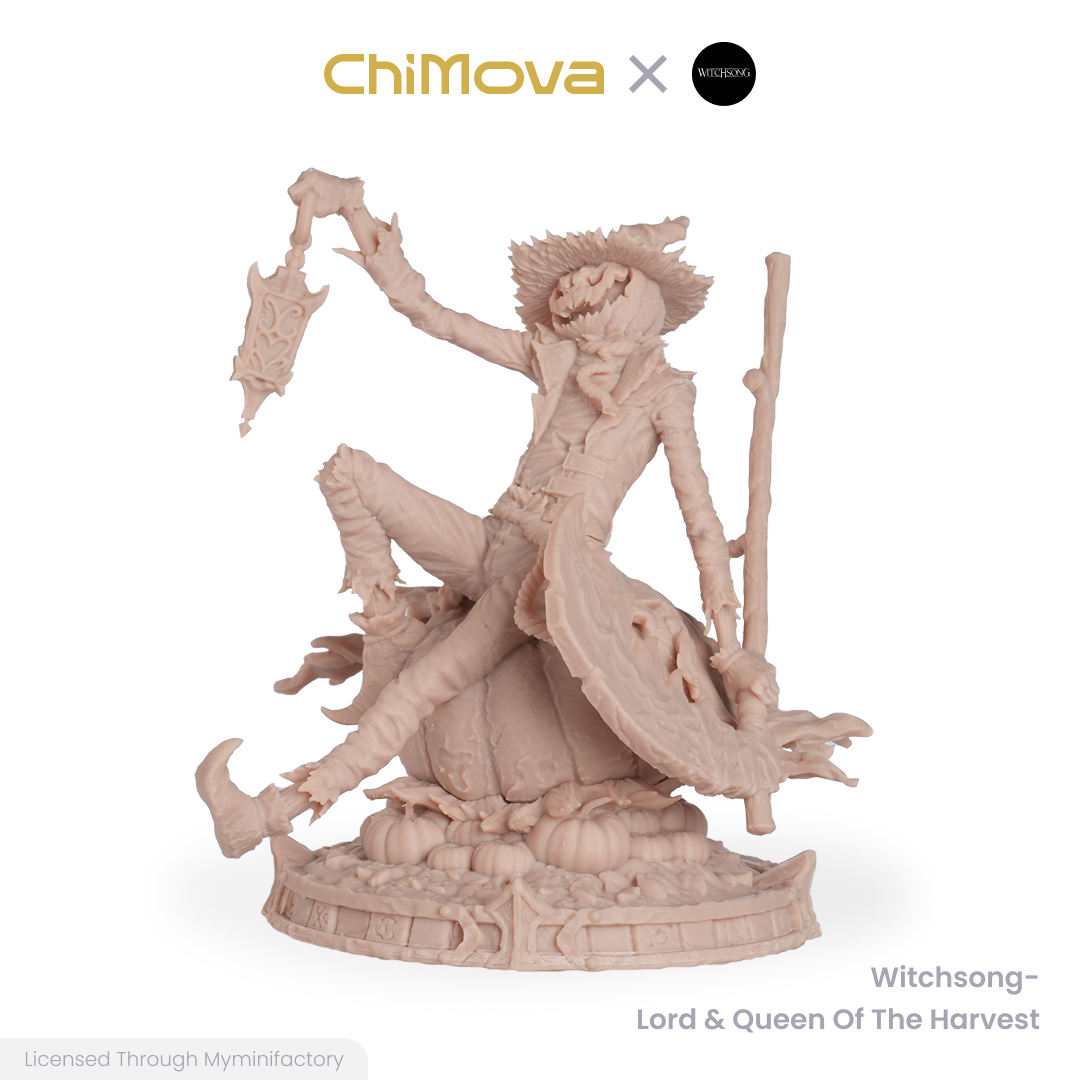 Witchsong Miniatures: Lord & Queen of the Harvest - Unpainted 100mm Resin Miniatures for DND & TRPG