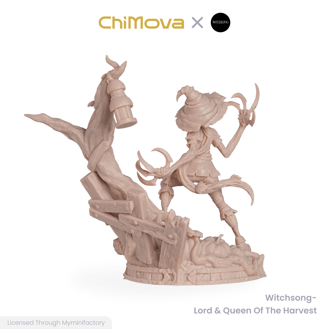 Witchsong Miniatures: Lord & Queen of the Harvest - Unpainted 100mm Resin Miniatures for DND & TRPG