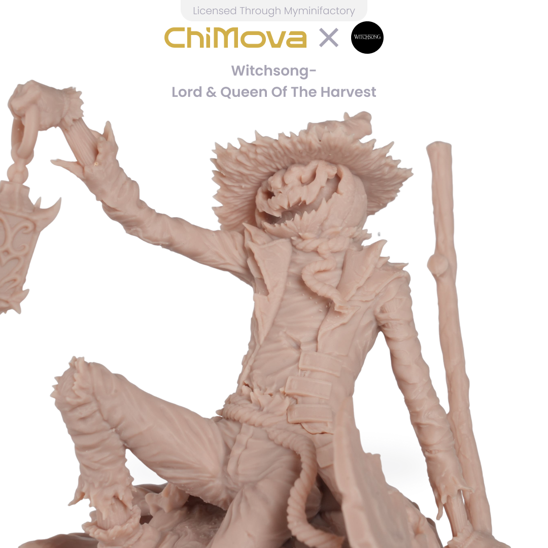 Witchsong Miniatures: Lord & Queen of the Harvest - Unpainted 100mm Resin Miniatures for DND & TRPG