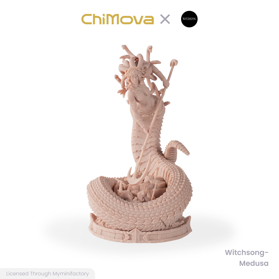 Witchsong Miniatures: Medusa - Unpainted 100mm Resin Miniature for DND & TRPG