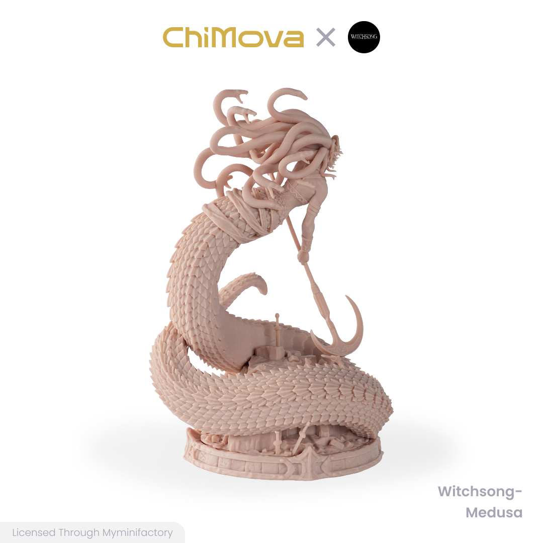 Witchsong Miniatures: Medusa - Unpainted 100mm Resin Miniature for DND & TRPG