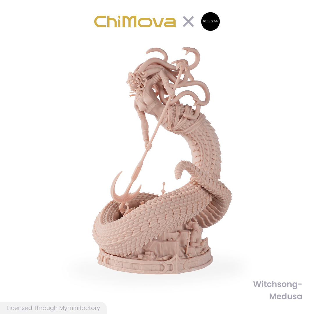 Witchsong Miniatures: Medusa - Unpainted 100mm Resin Miniature for DND & TRPG