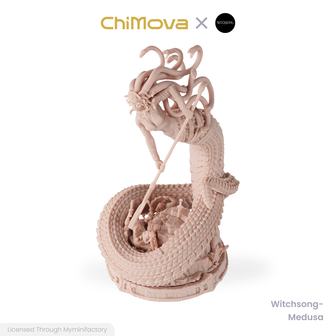 Witchsong Miniatures: Medusa - Unpainted 100mm Resin Miniature for DND & TRPG