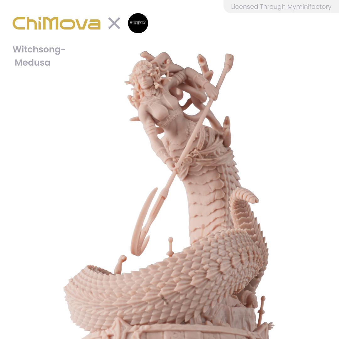 Witchsong Miniatures: Medusa - Unpainted 100mm Resin Miniature for DND & TRPG