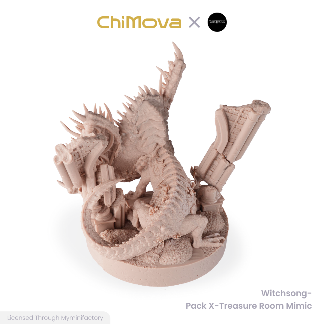 Witchsong Miniatures: Treasure Room Mimic - Unpainted 190mm Resin Miniature Set for DND & TRPG