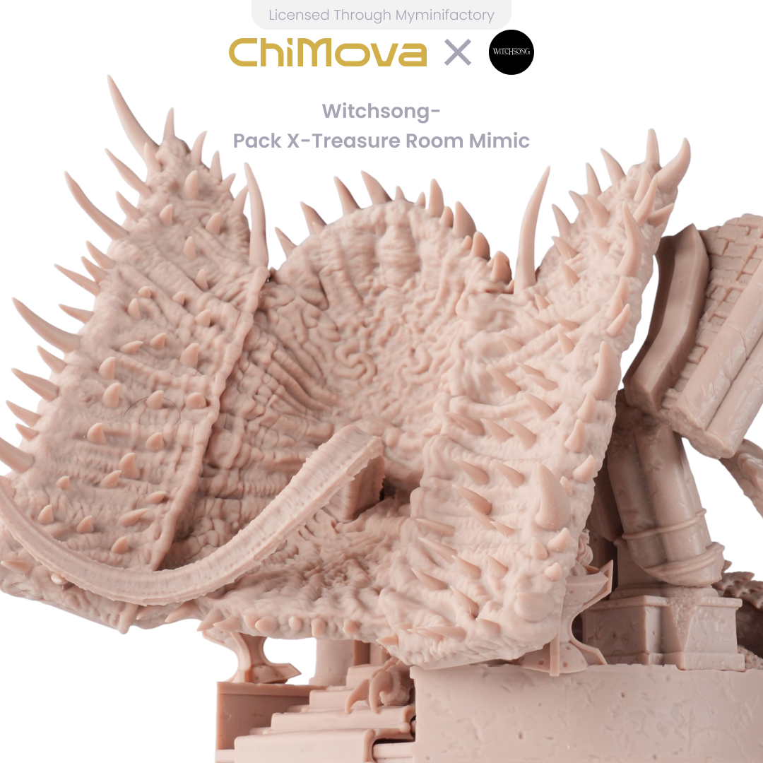 Witchsong Miniatures: Treasure Room Mimic - Unpainted 190mm Resin Miniature Set for DND & TRPG