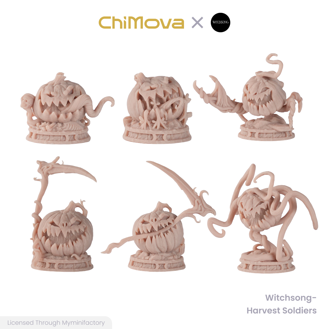 Witchsong Miniatures: Harvest Soldiers - Unpainted 25mm Resin Miniature Set for DND & TRPG