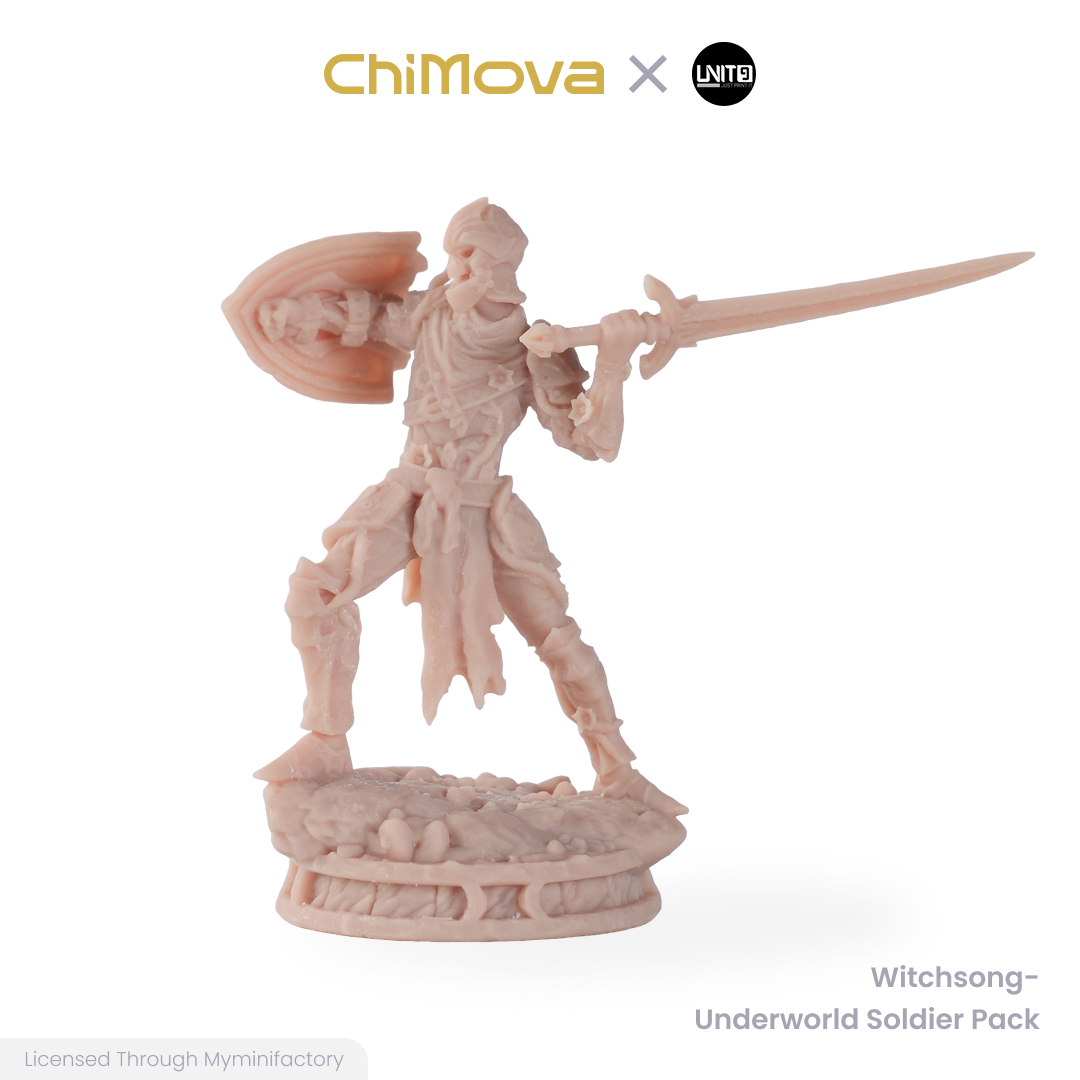 Witchsong Miniatures: Underworld Soldier Pack - Unpainted 25mm Resin Miniature Set for DND & TRPG
