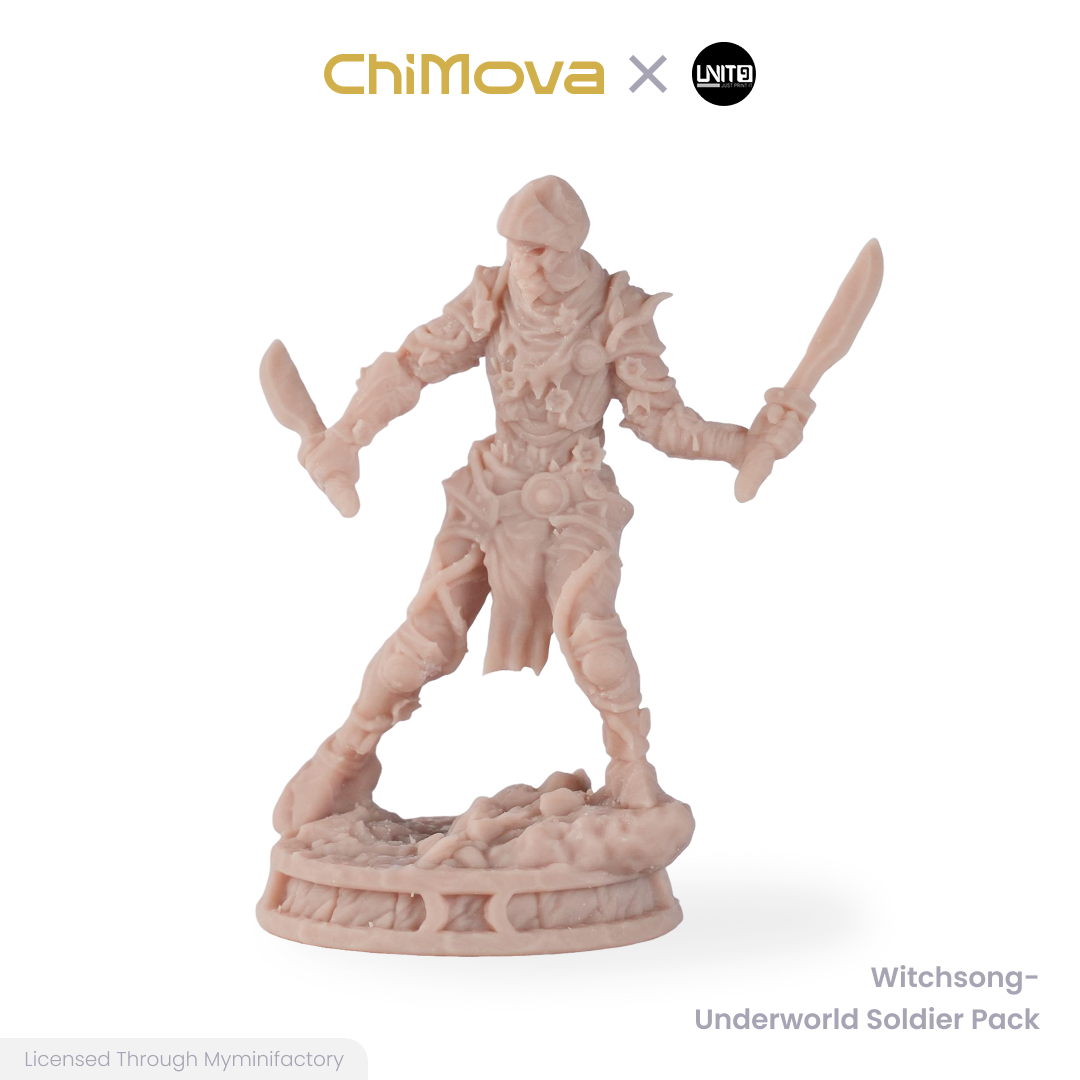 Witchsong Miniatures: Underworld Soldier Pack - Unpainted 25mm Resin Miniature Set for DND & TRPG