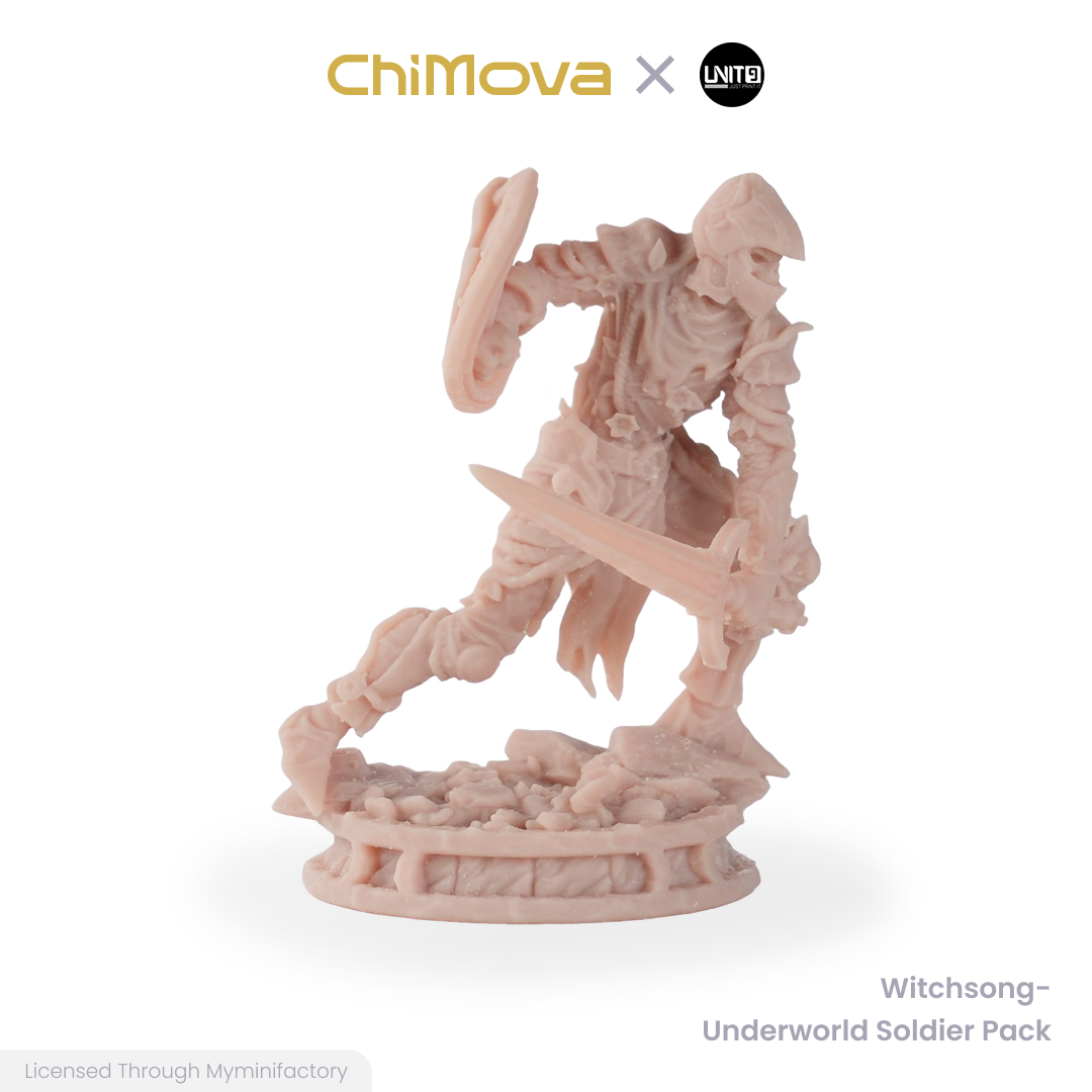 Witchsong Miniatures: Underworld Soldier Pack - Unpainted 25mm Resin Miniature Set for DND & TRPG