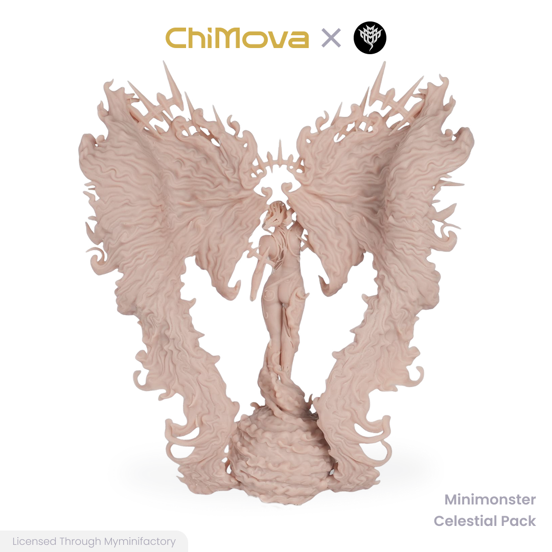 Mini Monster Mayhem Mini Monster Meyhem - Celestial Pack unpainted 32mm resin miniature set for DND tabletop gaming and collectors, view 3