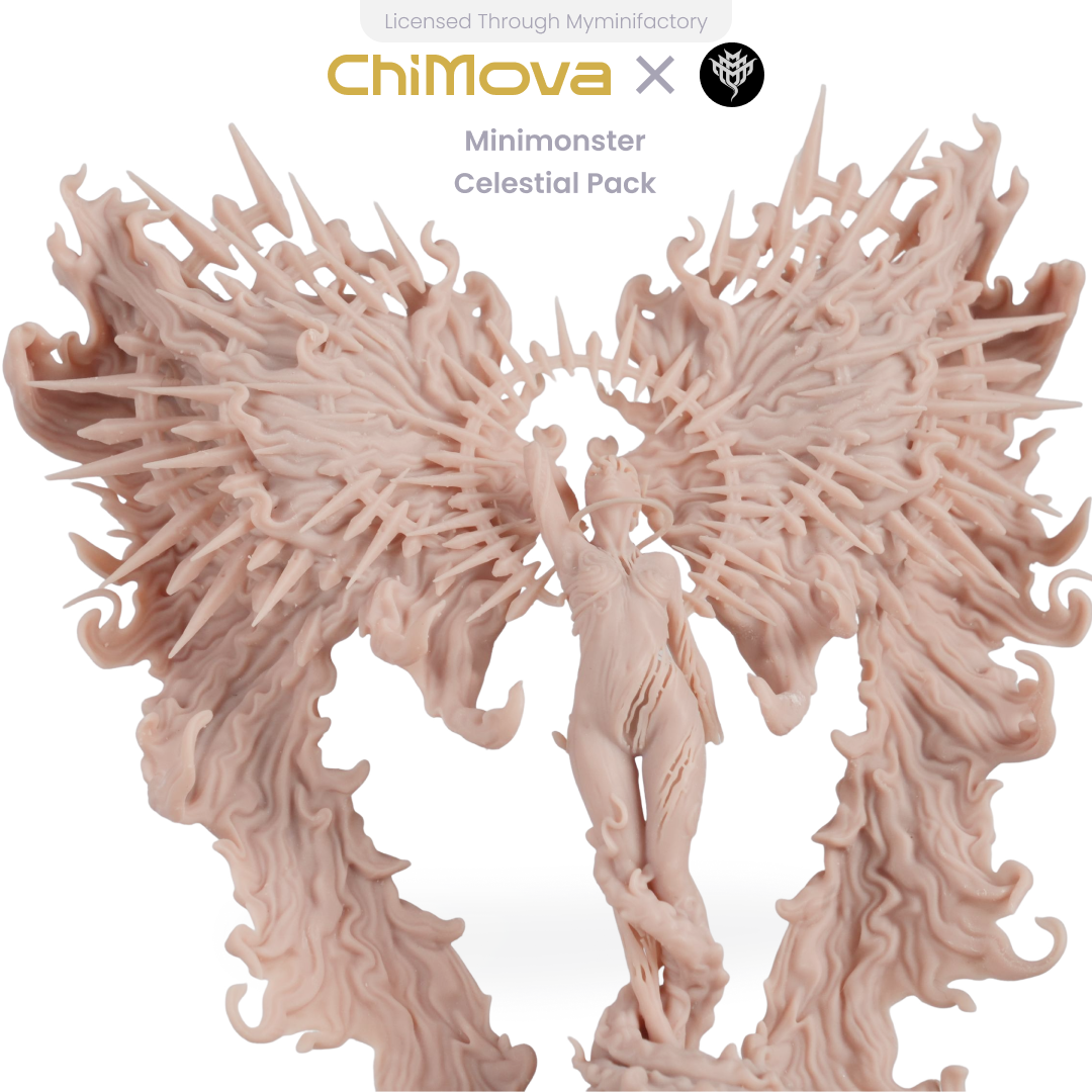 Mini Monster Mayhem Mini Monster Meyhem - Celestial Pack unpainted 32mm resin miniature set for DND tabletop gaming and collectors, view 4