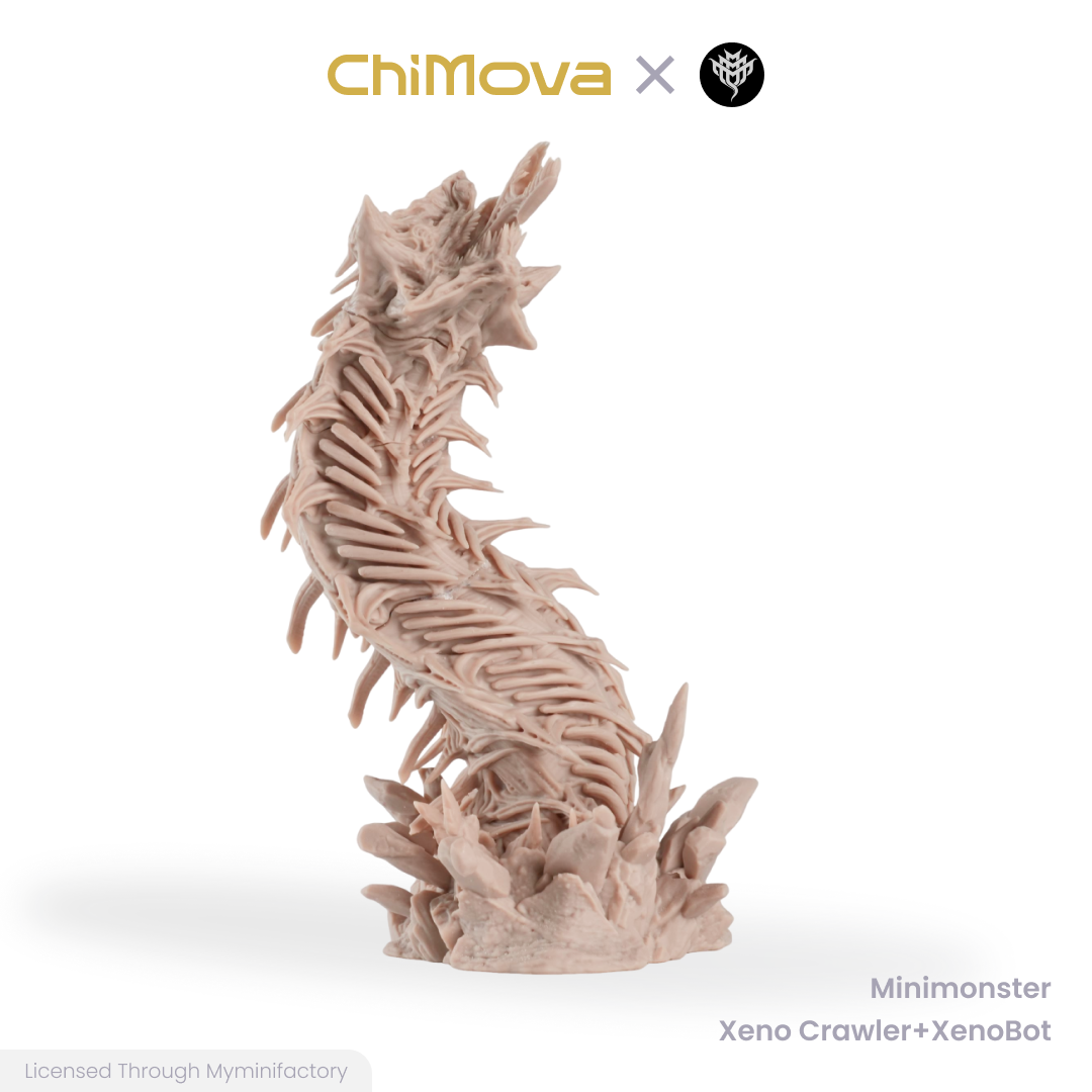 Mini Monster Mayhem Xeno Crawler Xenobot unpainted 32mm resin miniature set for DND tabletop gaming and collectors, view 3
