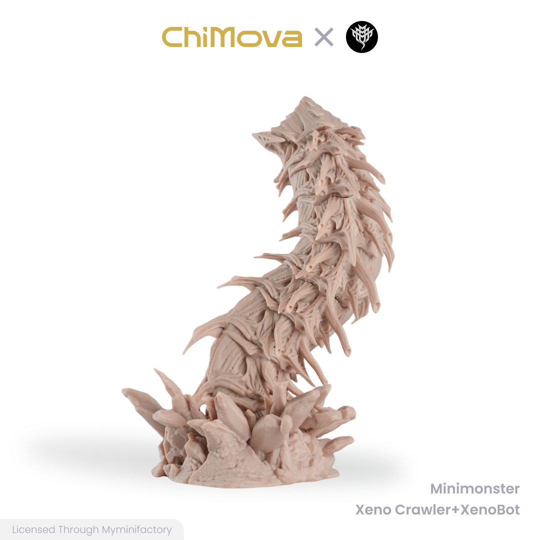 Mini Monster Mayhem Xeno Crawler Xenobot unpainted 32mm resin miniature set for DND tabletop gaming and collectors, view 4