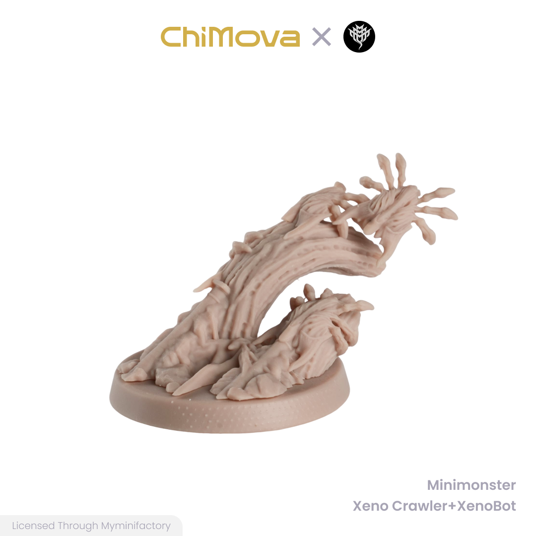 Mini Monster Mayhem Xeno Crawler Xenobot unpainted 32mm resin miniature set for DND tabletop gaming and collectors, view 5